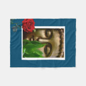 BuddhaTodayV2 #4 Gemütlicher Buddha Fleecedecke (Vorderseite (Horizontal))