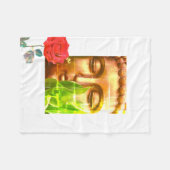 BuddhaTodayV2 #7 Gemütlicher Buddha Fleecedecke (Vorderseite (Horizontal))