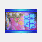 BuddhaTodayV3.blu #1 Cozy Buddha Fleece Blanket (Vorderseite (Horizontal))