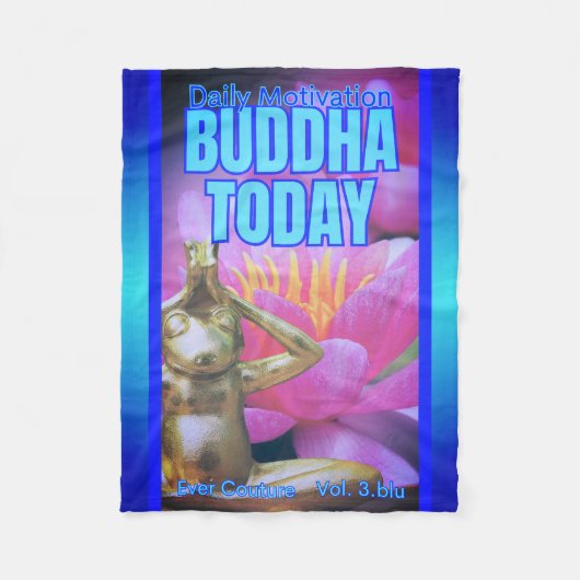 BuddhaTodayV3.blu #1 Cozy Buddha Fleece Blanket (Vorderseite)