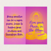 BuddhaTodayV4 - #1 Buddha "Message Book"-Karten Visitenkarten (Innenseite Aufgefaltet)