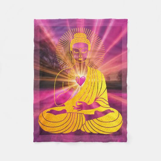 BuddhaTodayV4 #1 Gemütlicher Buddha Fleece Blanket (Vorderseite)