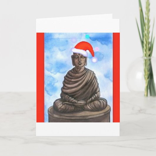Buddhism - Buddha - Merry Christmas Hat Feiertagskarte (Vorderseite)