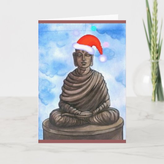 Buddhism - Buddha - Merry Christmas Hat Feiertagskarte (Vorderseite)