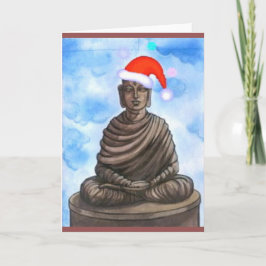 Buddhism - Buddha - Merry Christmas Hat Feiertagskarte