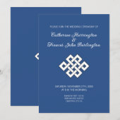 Buddhism Endless Knot Buddhist Wedding Ceremony  Einladung (Vorne/Hinten)