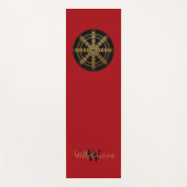 Buddhism Golden Dharma Wheel Personalized Yogamatte (Vorderseite)
