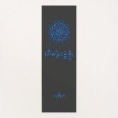 Buddhism Mani Mantra In Blue With Mandala Yogamatte (Vorderseite)