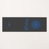 Buddhism Mani Mantra In Blue With Mandala Yogamatte (Vorderseite (Horizontal))