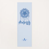 Buddhism Mani Mantra In Blue With Mandala Yogamatte (Vorderseite)