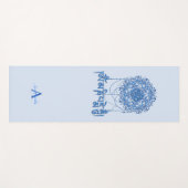 Buddhism Mani Mantra In Blue With Mandala Yogamatte (Vorderseite (Horizontal))