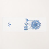 Buddhism Mani Mantra In Blue With Mandala Yogamatte (Vorderseite (Horizontal))