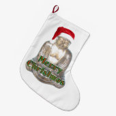 Buddhismus - Buddha - frohe Weihnachten Großer Weihnachtsstrumpf (Vorderansicht (hängend))