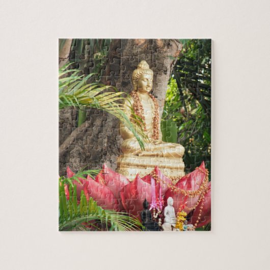 Buddhismus, Buddha, Statue, Religion, Golden, Asie Puzzle (Vertikal)