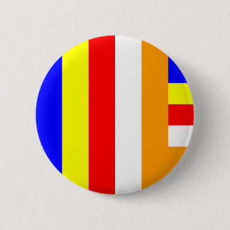 Buddhismus - buddhistische Flagge Button