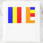 Buddhismus - Buddhistische Flagge Rechteckiger Aufkleber (Tasche)