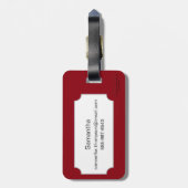 Buddhismus: Doppelte Axt Gepäckanhänger (Rückseite vertikal)