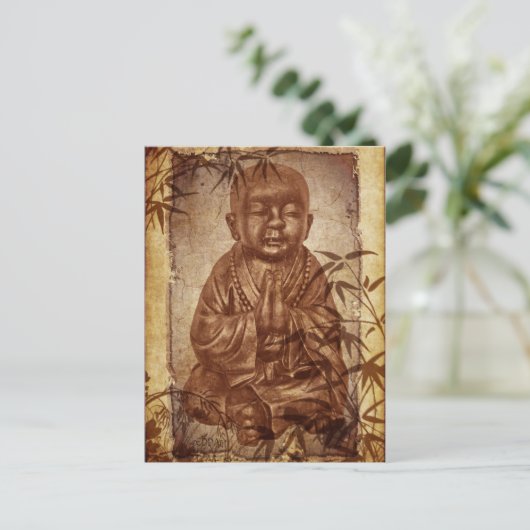 Buddhismus Monk Postkarte (Stehend Vorderseite)
