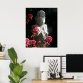 Buddhismus Poster Goddess Kuan Yin Buddha Blume (Heimbüro)