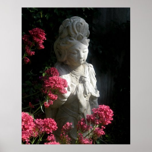 Buddhismus Poster Goddess Kuan Yin Buddha Blume (Vorne)