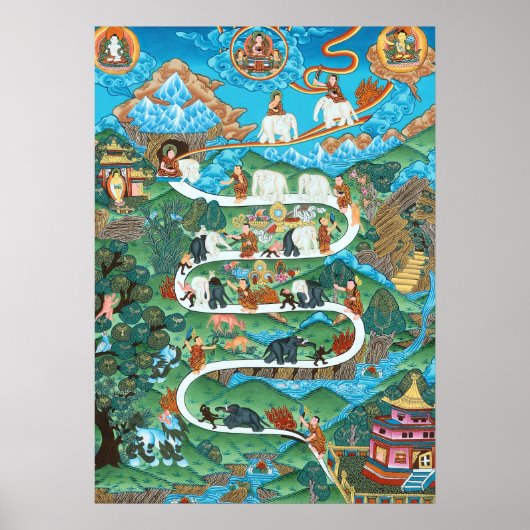 Buddhismus Print - Die neun geistigen Abidings Sam Poster (Vorne)