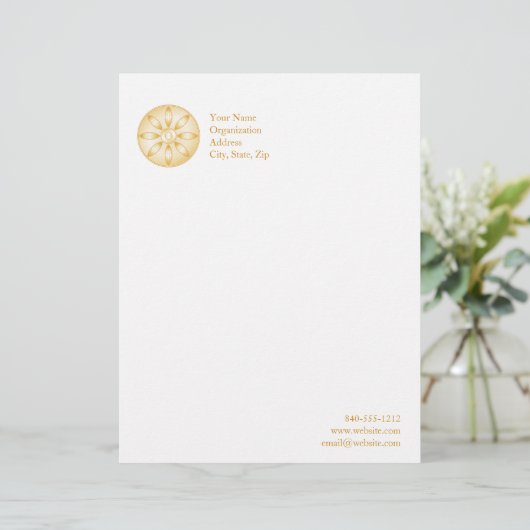 Buddhismus-Symbol Briefbogen (Stehend Vorderseite)