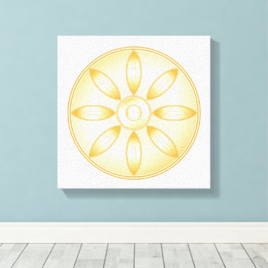 Buddhismus-Symbol Leinwanddruck (Insitu (Holzboden))