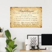 Buddhismus Vier und Acht Poster (Heimbüro)