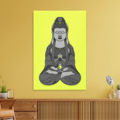 Buddhist Avalokiteshvara Kuan Yin Drawing Leinwanddruck (Insitu (Wohnzimmer))
