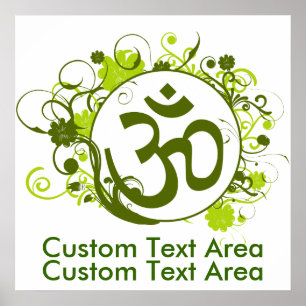 Buddhist Blumengrün Poster