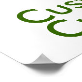 Buddhist Blumengrün Poster (Ecke)