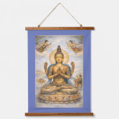 Buddhist Bodhisattva Tang Dynasty Style Wandteppich Mit Holzrahmen (Vorderseite)