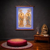 Buddhist Bodhisattvas Tang Dynasty Silk Road Era Wandteppich Mit Holzrahmen