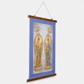 Buddhist Bodhisattvas Tang Dynasty Silk Road Era Wandteppich Mit Holzrahmen (Gewinkelt)