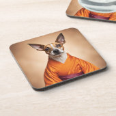 Buddhist Brazilian Terrier Getränkeuntersetzer (Linke Seite)