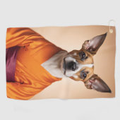 Buddhist Brazilian Terrier Golfhandtuch (Horizontal)