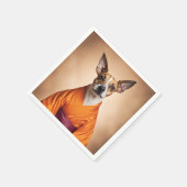 Buddhist Brazilian Terrier Serviette (Ecke)