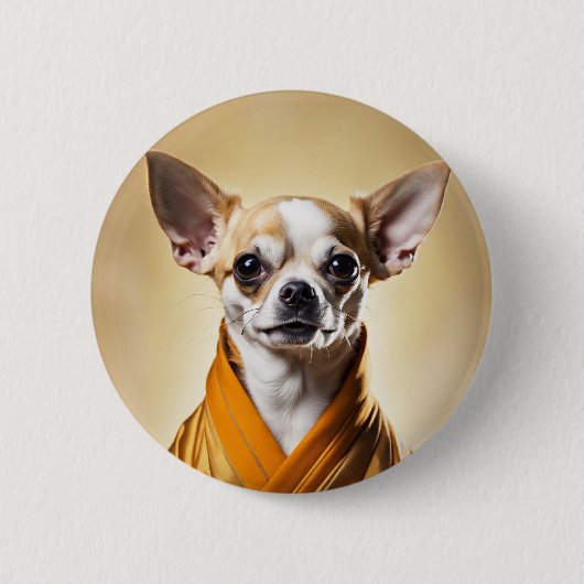 Buddhist Chihuahua Button (Vorderseite)