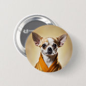 Buddhist Chihuahua Button (Vorne & Hinten)