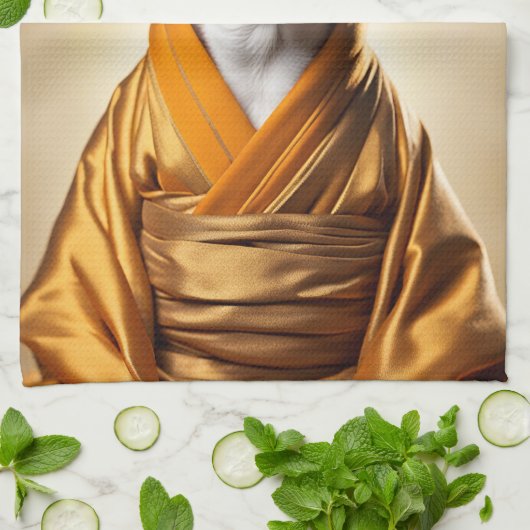 Buddhist Chihuahua Geschirrtuch (Gefaltet)