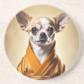 Buddhist Chihuahua Getränkeuntersetzer (Vorne)