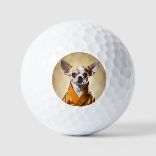 Buddhist Chihuahua Golfball (Vorderseite)