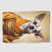 Buddhist Chihuahua Golfhandtuch (Horizontal)