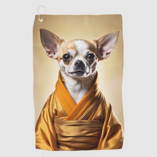 Buddhist Chihuahua Golfhandtuch (Vorderseite)