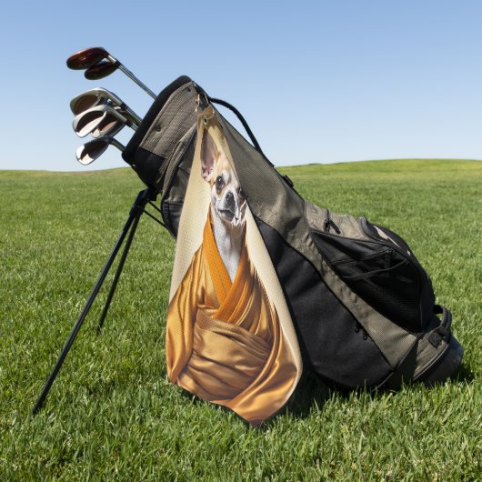 Buddhist Chihuahua Golfhandtuch (Gras)