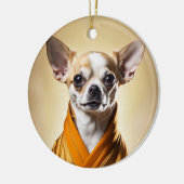 Buddhist Chihuahua Keramik Ornament (Links)