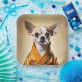 Buddhist Chihuahua Pappteller (Party)