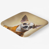 Buddhist Chihuahua Pappteller (Gewinkelt)