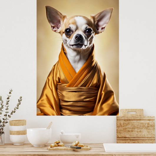 Buddhist Chihuahua Poster (Küche)