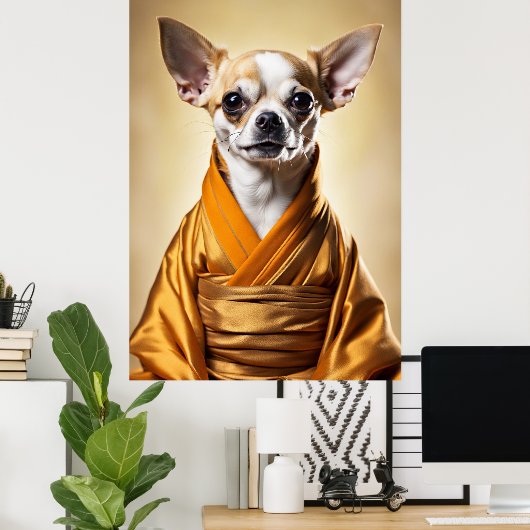 Buddhist Chihuahua Poster (Heimbüro)
